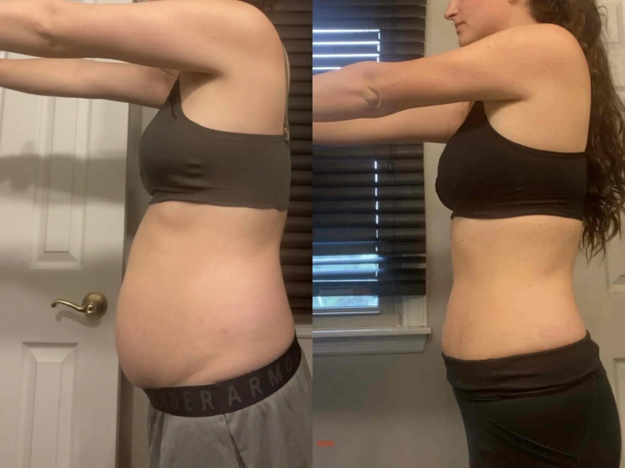 Bliss's clients showing of the pounds they lost and achieve their dream body